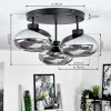HAIKALA Ceiling Light Smoke-coloured, 3-light sources