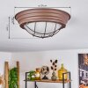 COLTAUCO Ceiling Light rust-coloured, 1-light source
