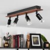 CASTILLO Ceiling Light Dark wood, black, 4-light sources