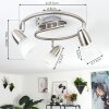 CHAPOD Ceiling Light LED matt nickel, 3-light sources