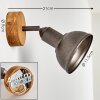 Wall Light Tholen brown, 1-light source