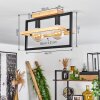 Espenel Ceiling Light Light wood, black, 2-light sources