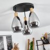 Lincura Ceiling Light brass, black, 3-light sources