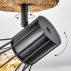 Bardhaman Ceiling Light Light wood, Wood like finish, black, 1-light source