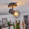 Bardhaman Ceiling Light Light wood, Wood like finish, black, 1-light source