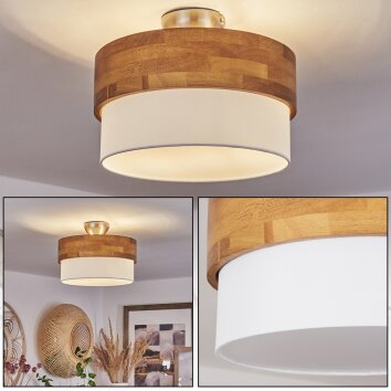 Vrolle Ceiling Light Light wood, matt nickel, 2-light sources