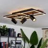 Sequeira Ceiling Light LED Light wood, Wood like finish, black, 4-light sources
