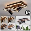 Sequeira Ceiling Light LED Light wood, Wood like finish, black, 3-light sources