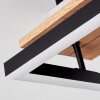 Sequeira Ceiling Light LED Light wood, Wood like finish, black, 3-light sources