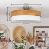 Vrolle Ceiling Light Light wood, matt nickel, 3-light sources