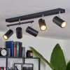 Javel Ceiling Light chrome, black, 5-light sources