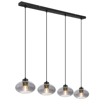 Globo SHAUN Pendant Light black, 4-light sources