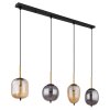 Globo BLACKY Pendant Light brass, black, 4-light sources