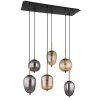 Globo BLACKY Pendant Light brass, black, 6-light sources