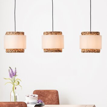 Brilliant Waterlilly Pendant Light black, 3-light sources