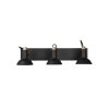 Trio Roxie Ceiling Light black, 3-light sources