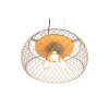 Trio Tamil Pendant Light dark brown, matt nickel, 3-light sources