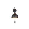 Reality Punch Wall Light black, 1-light source