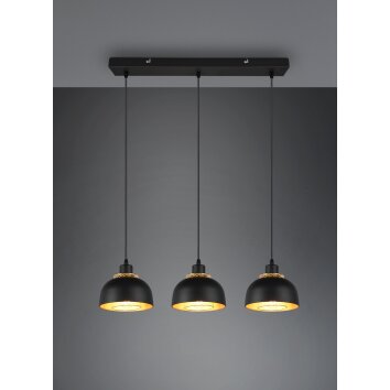 Reality Punch Pendant Light black, 3-light sources