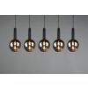 Trio Clayton Pendant Light black, 5-light sources