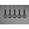 Trio Clayton Pendant Light black, 5-light sources