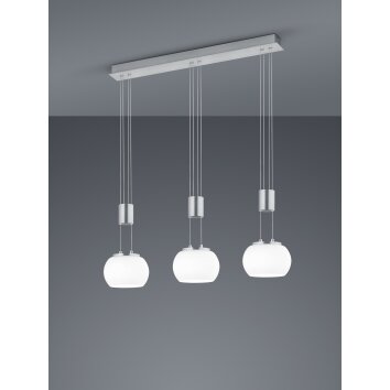 Trio Madison Pendant Light LED matt nickel, 3-light sources