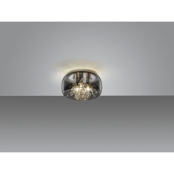 Trio Crystel Ceiling Light chrome, 3-light sources