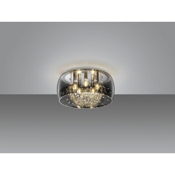 Trio Crystel Ceiling Light chrome, 5-light sources