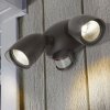 Lutec SHRIMP Outdoor Wall Light LED black, 2-light sources, Motion sensor