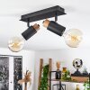 Brenier Ceiling Light Dark wood, black, 2-light sources