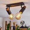 Brenier Ceiling Light Dark wood, black, 2-light sources
