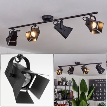 Isanay Ceiling Light black, 4-light sources