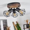 Bardhaman Ceiling Light brown, Wood like finish, black, 3-light sources