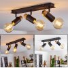 Brenier Ceiling Light Dark wood, black, 3-light sources