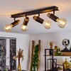 Brenier Ceiling Light Dark wood, black, 4-light sources