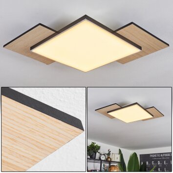 Barullu Ceiling Light LED Light wood, black, white, 1-light source