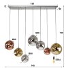 Stellar Pendant Light anthracite, 7-light sources