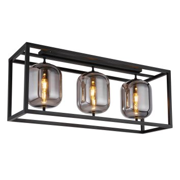 Globo BLACKY Ceiling Light black, 3-light sources