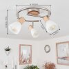 Icalma Ceiling Light Ecru, matt nickel, 3-light sources