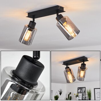 Hunouri Ceiling Light black, 2-light sources