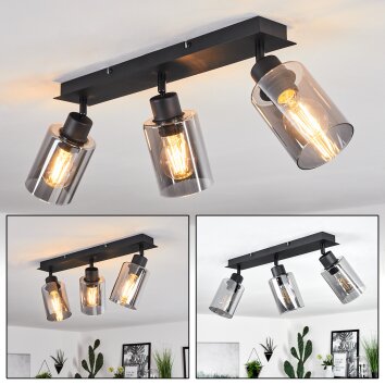 Hunouri Ceiling Light black, 3-light sources