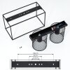Bettaix Ceiling Light black, 2-light sources