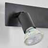 Castillo Wall Light black, 2-light sources