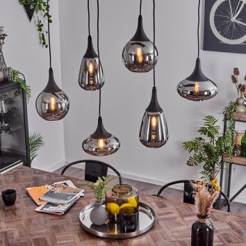 Maynal Pendant Light black, 6-light sources