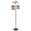 Globo JEANIE Floor Lamp Dark wood, black, 2-light sources
