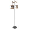 Globo JEANIE Floor Lamp Dark wood, black, 2-light sources