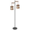 Globo JEANIE Floor Lamp Dark wood, black, 2-light sources