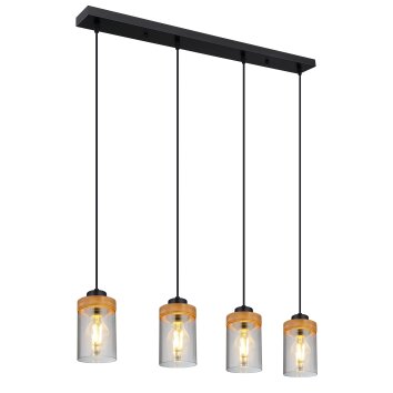 Globo FINCA Pendant Light Ecru, black, 3-light sources