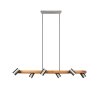 Trio Marley Pendant Light Ecru, matt nickel, 6-light sources