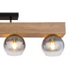Globo MOITAS Ceiling Light Wood like finish, black, 4-light sources